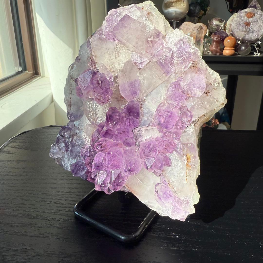 天然石アメジストの原石　置物　鉱物NO.101405