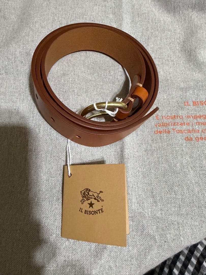 新品タグ付き✴︎IL BISONTE ブラウンレザーベルト✴︎