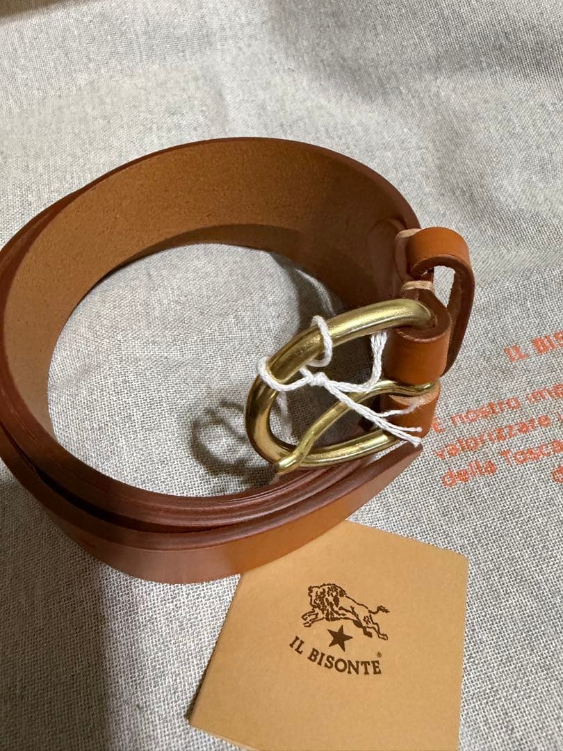 新品タグ付き✴︎IL BISONTE ブラウンレザーベルト✴︎