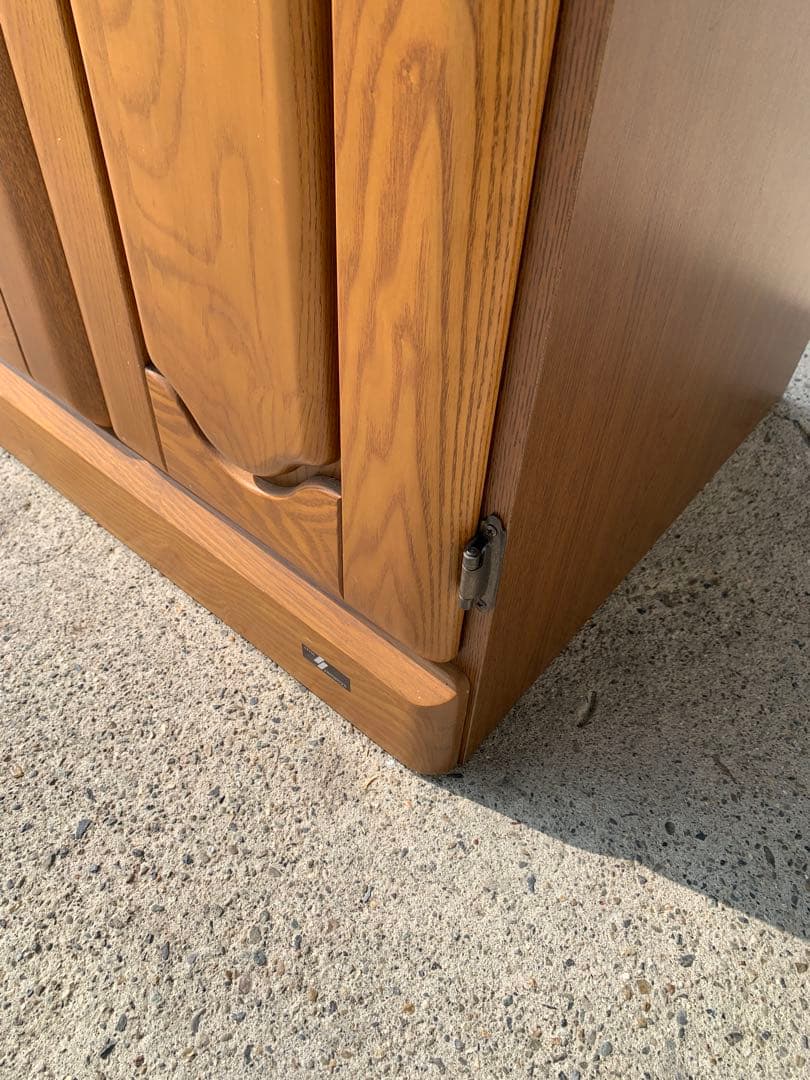 ナチュラルウッド　ワードローブ　鏡付き　(滋賀県内のみ)