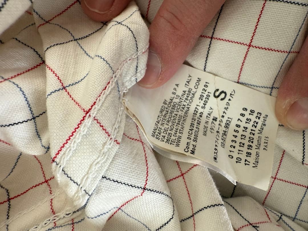 maison margiela マルジェラ　ウエスタン　チェック　シャツ