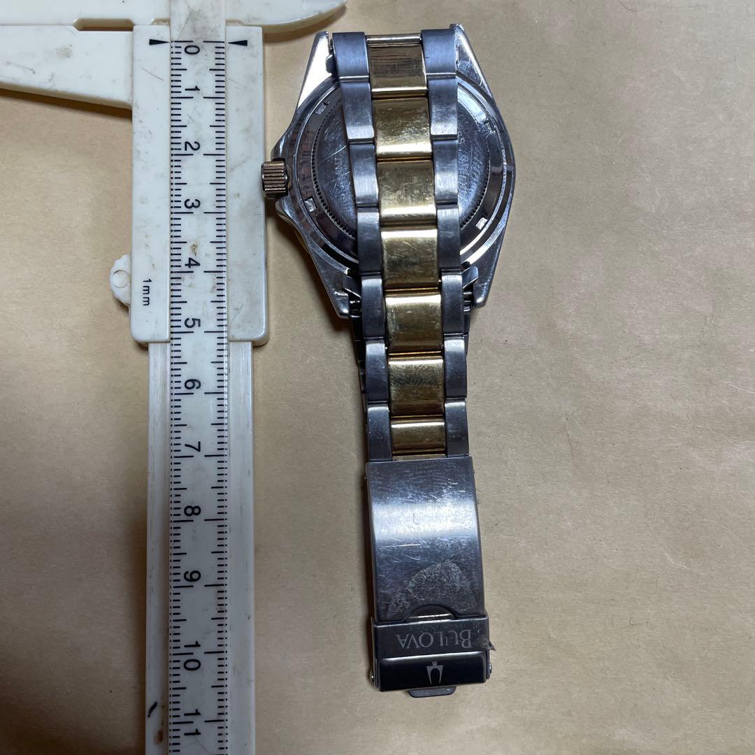 E*y様 Bulova 自動巻き 腕時計 金色/青色