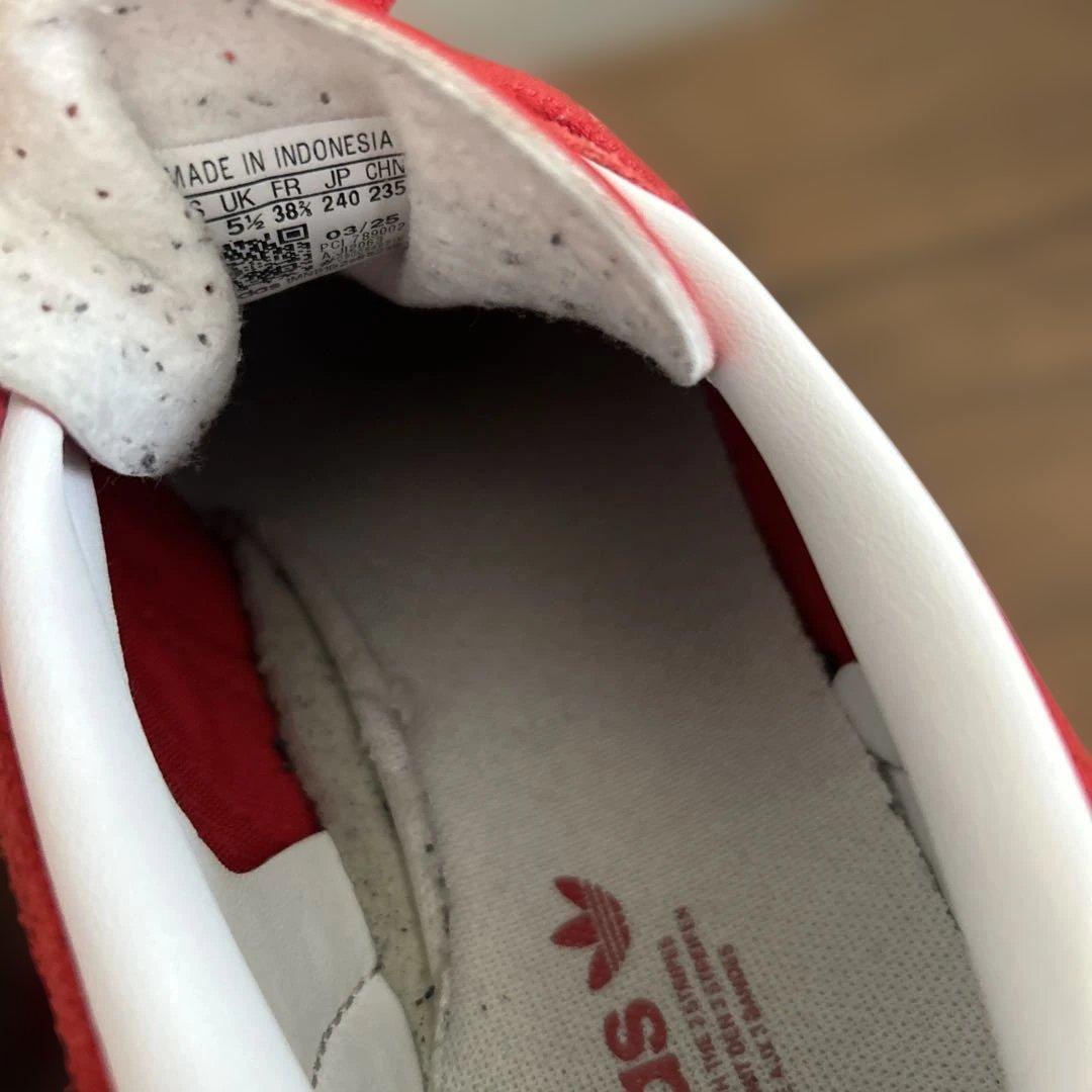 adidas スニーカー　GAZELLE アディダス ガゼル　24cm 中古　赤