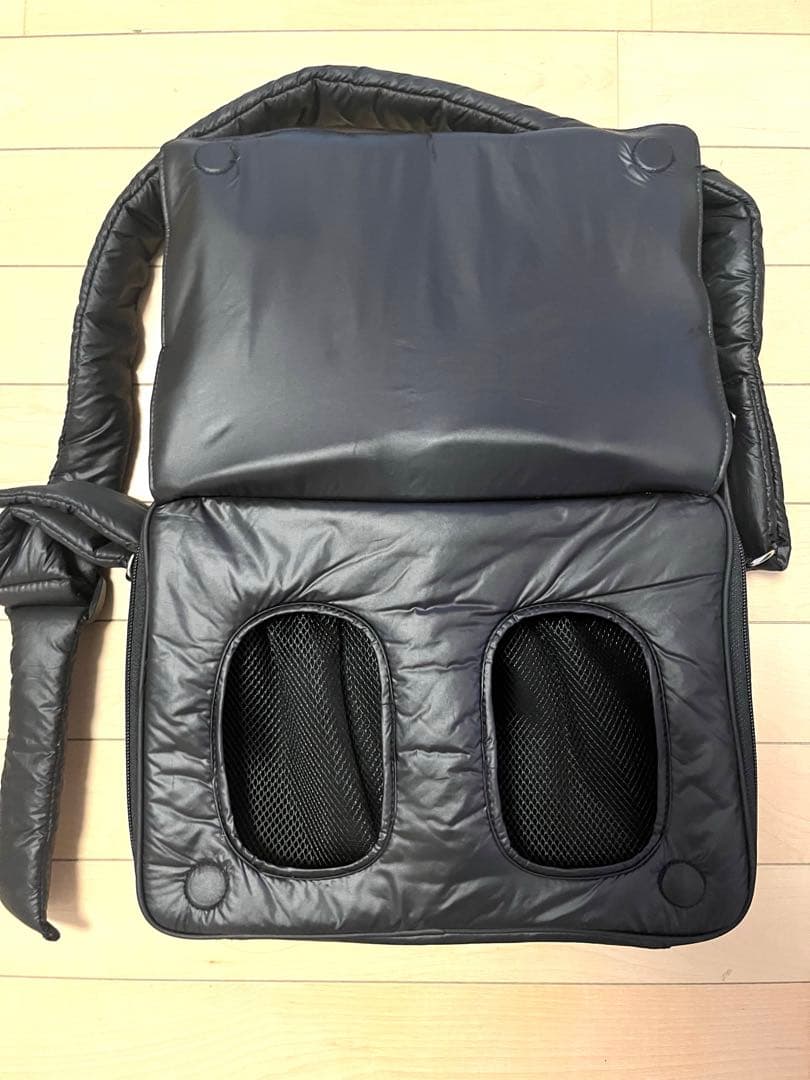 【美品】calin キルティングマザーズポーチバッグ ブラック