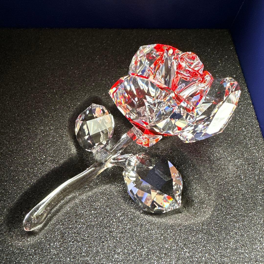 スワロフスキー ブロッサミング ローズ バラ Red 箱つき