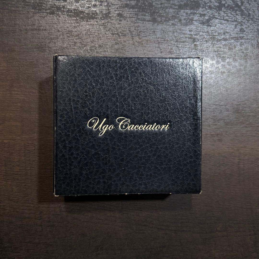 ugo cacciatori マネークリップウォレット　本革　シボ