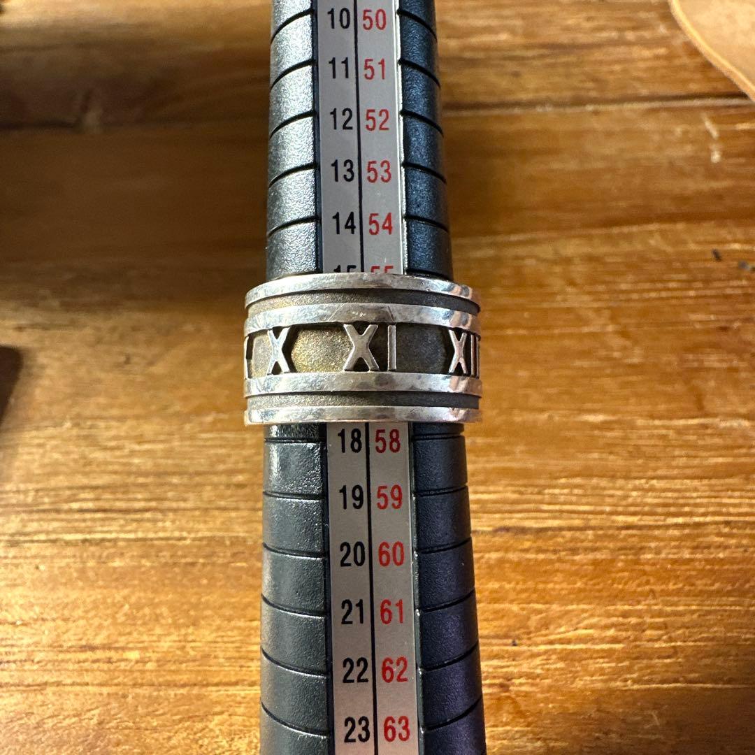 だ*)様 ティファニー　アトラス　リング　925 ワイド　約17号
