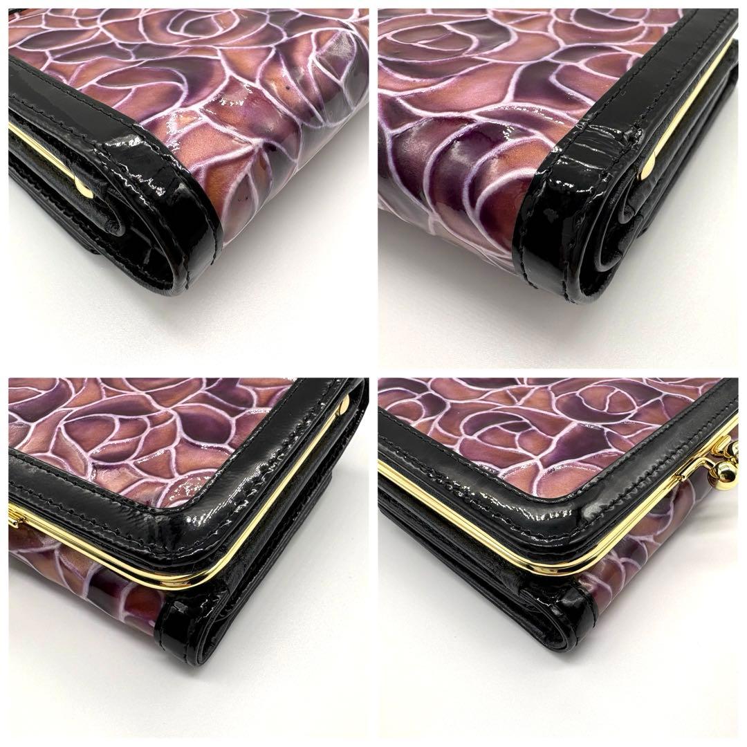 ANNA SUI アナスイ 三つ折り財布 がま口 バラ 蝶々