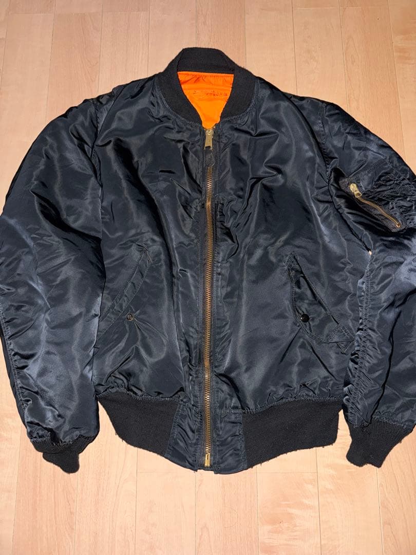 90s アルファ MA-1 インダストリーズ ブラック XL 大幅な値下げ交渉⭕️