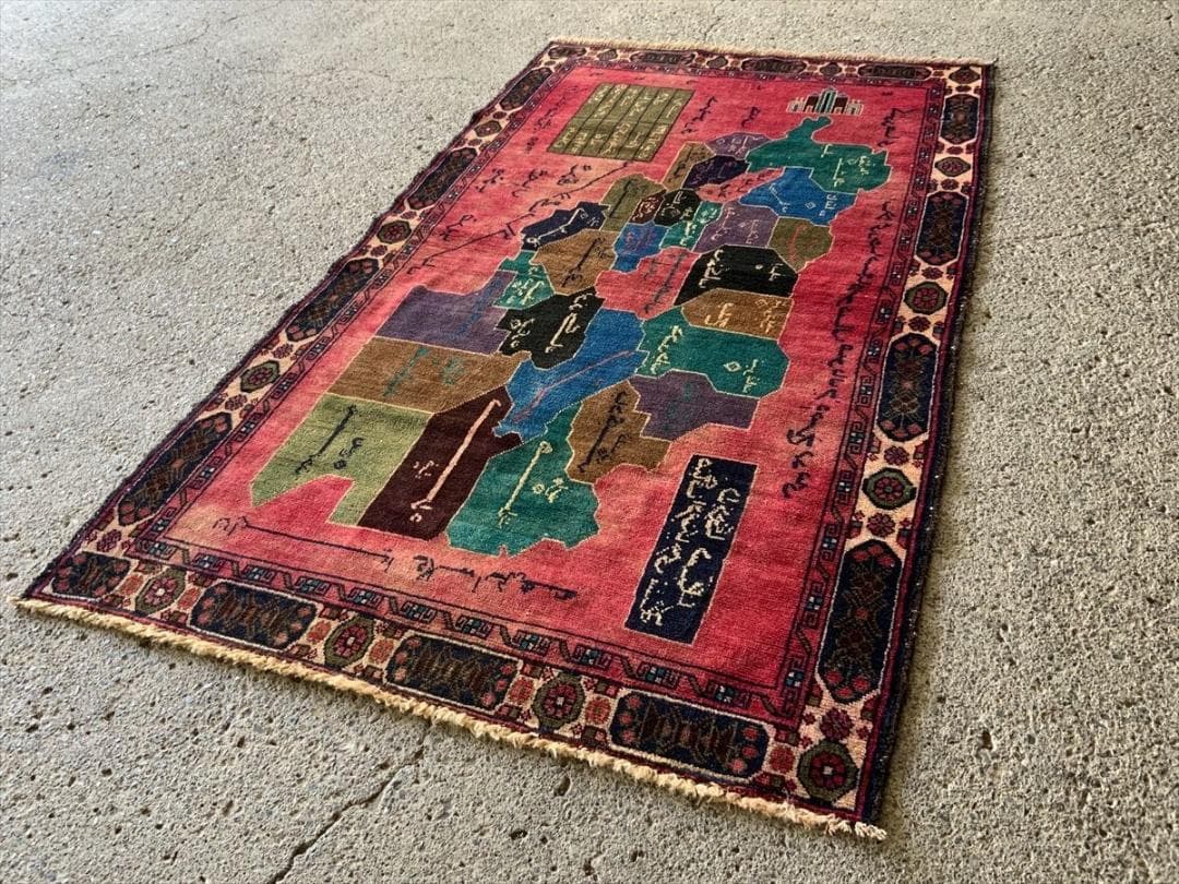 アフガニスタン・ヘラート・アドラスカン産 絨毯 ラグ 191×112cm