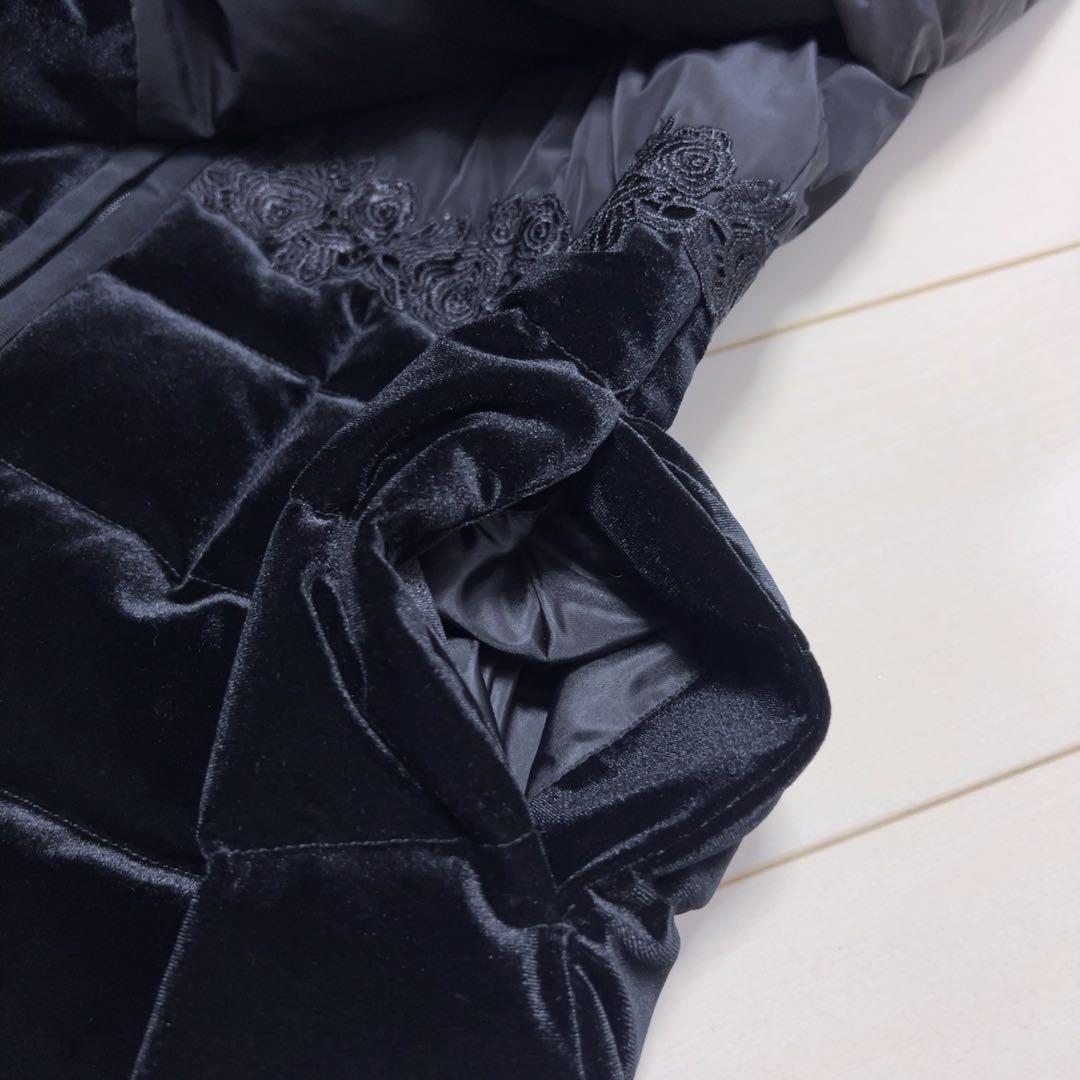 ☆Super Beauty☆【美品】花柄刺繍ダウンコート　ベルベットサイズ40♡