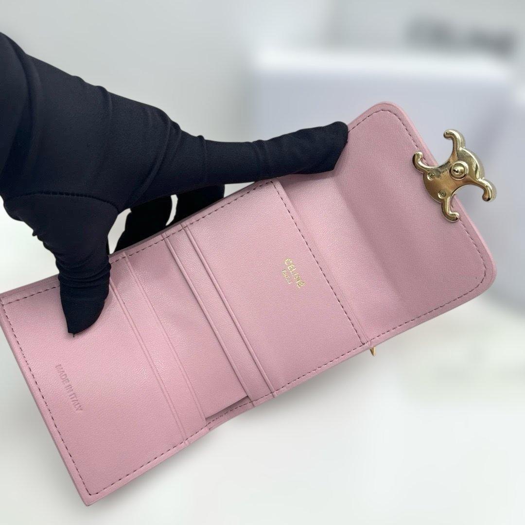 ピンク 三つ折り財布