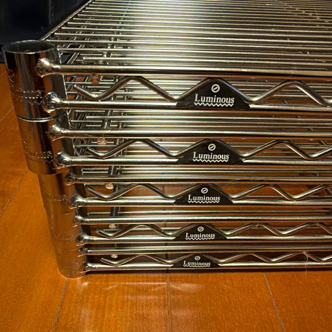 ルミナス　スチールラック　5段セット