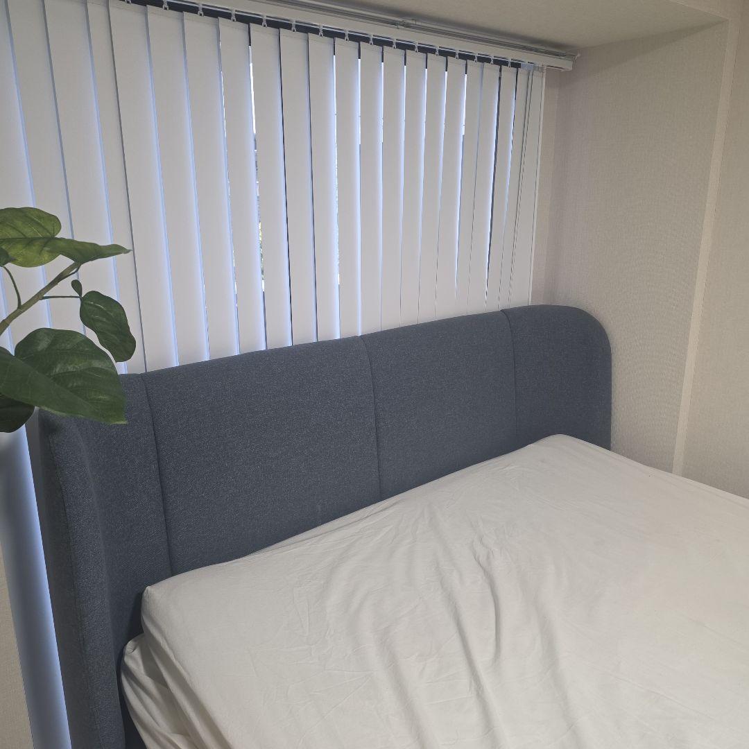 IKEA クイーンサイズ　ファブリック×すのこ　ベッドフレーム　TUFJORD