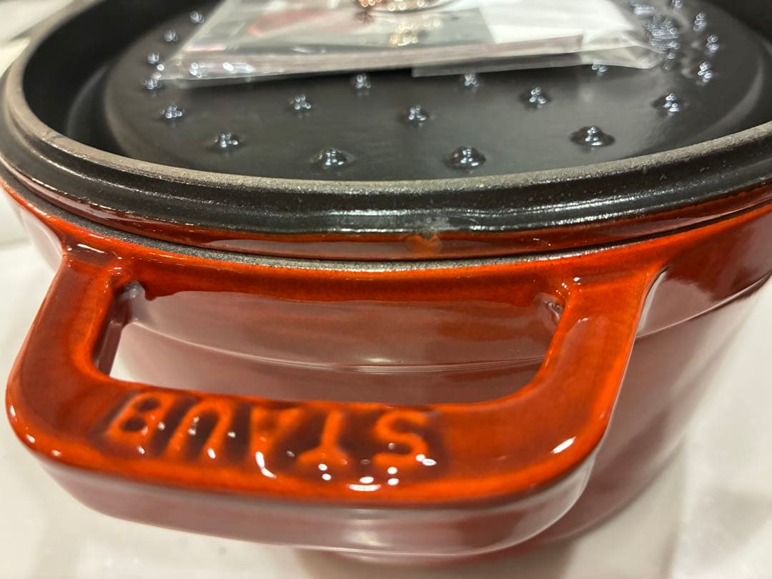 staubココット オーバル31㎝ ガーネット ルージュ レッド