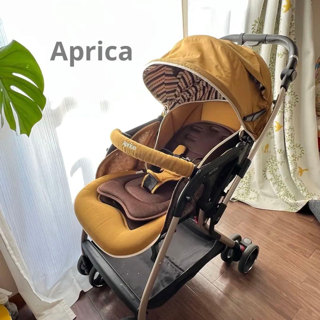 アップリカ　オプティア クッション　マスタードゴールド A型ベビーカー　両対面