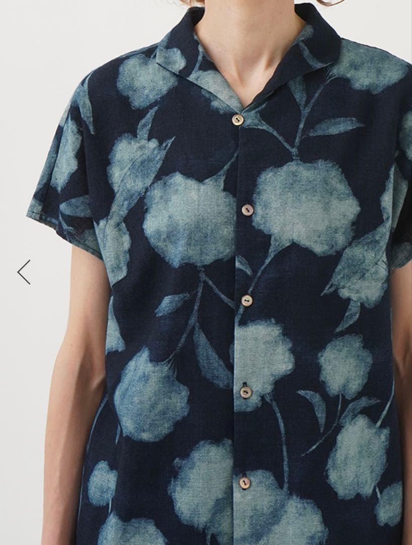 25SS パラスパレス　インディゴガーゼブラウス