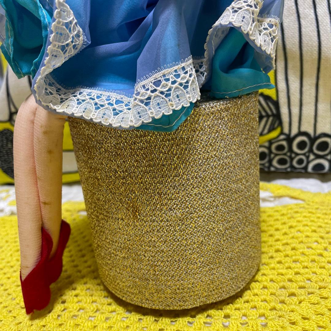 青いドレスの人形　昭和レトロ　ビンテージ物　オルゴール付き