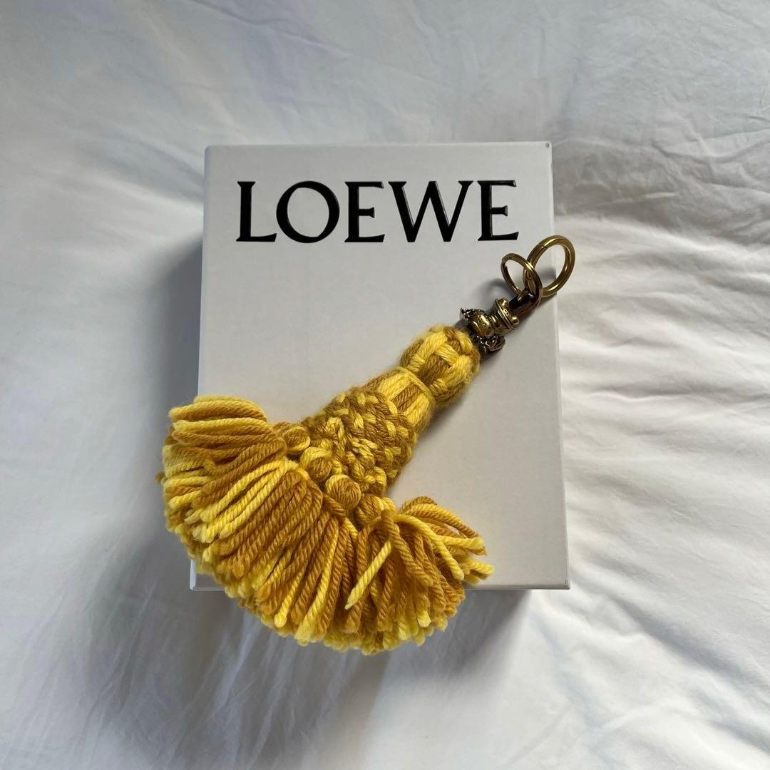 【美品】LOEWE ロエベ チャーム キーリング キーホルダー カエル ウール