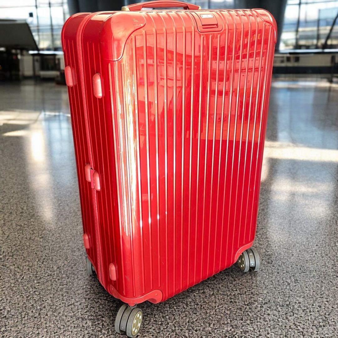 良品 リモワ サルサデラックス レッド 4輪 e-tag 電子タグ 4-5泊