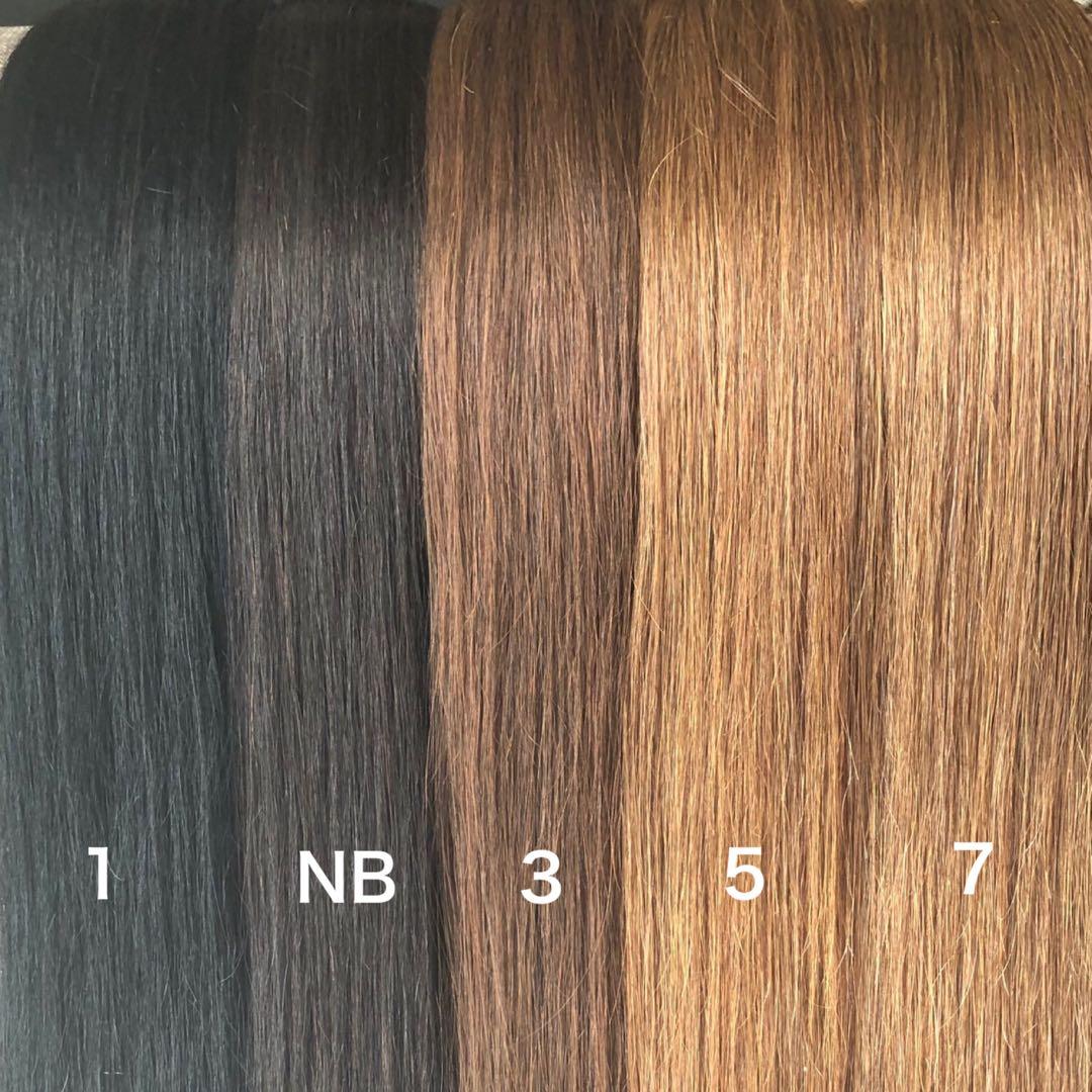 編み込みエクステ ロングストレート　束毛