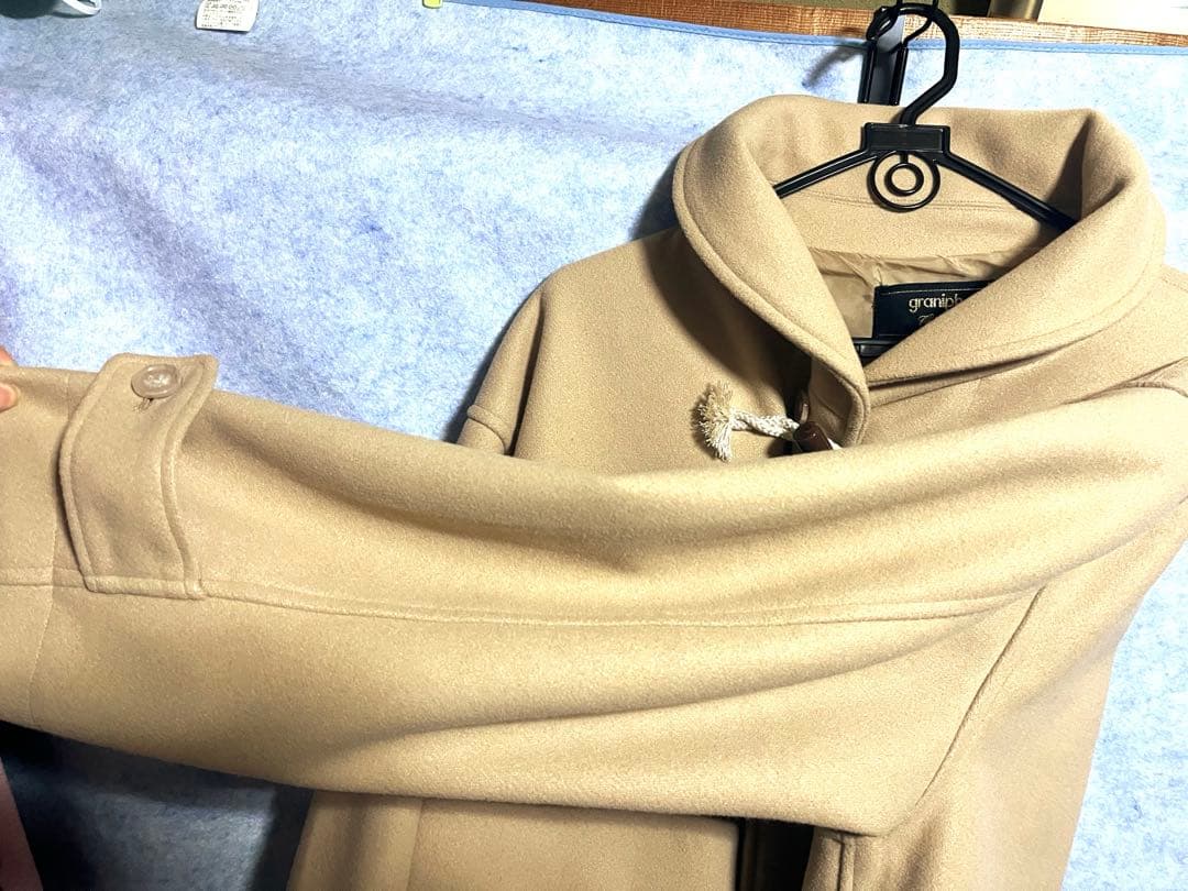 グラニフ イカク バックスタイル ダッフルコート ベージュ Lサイズ