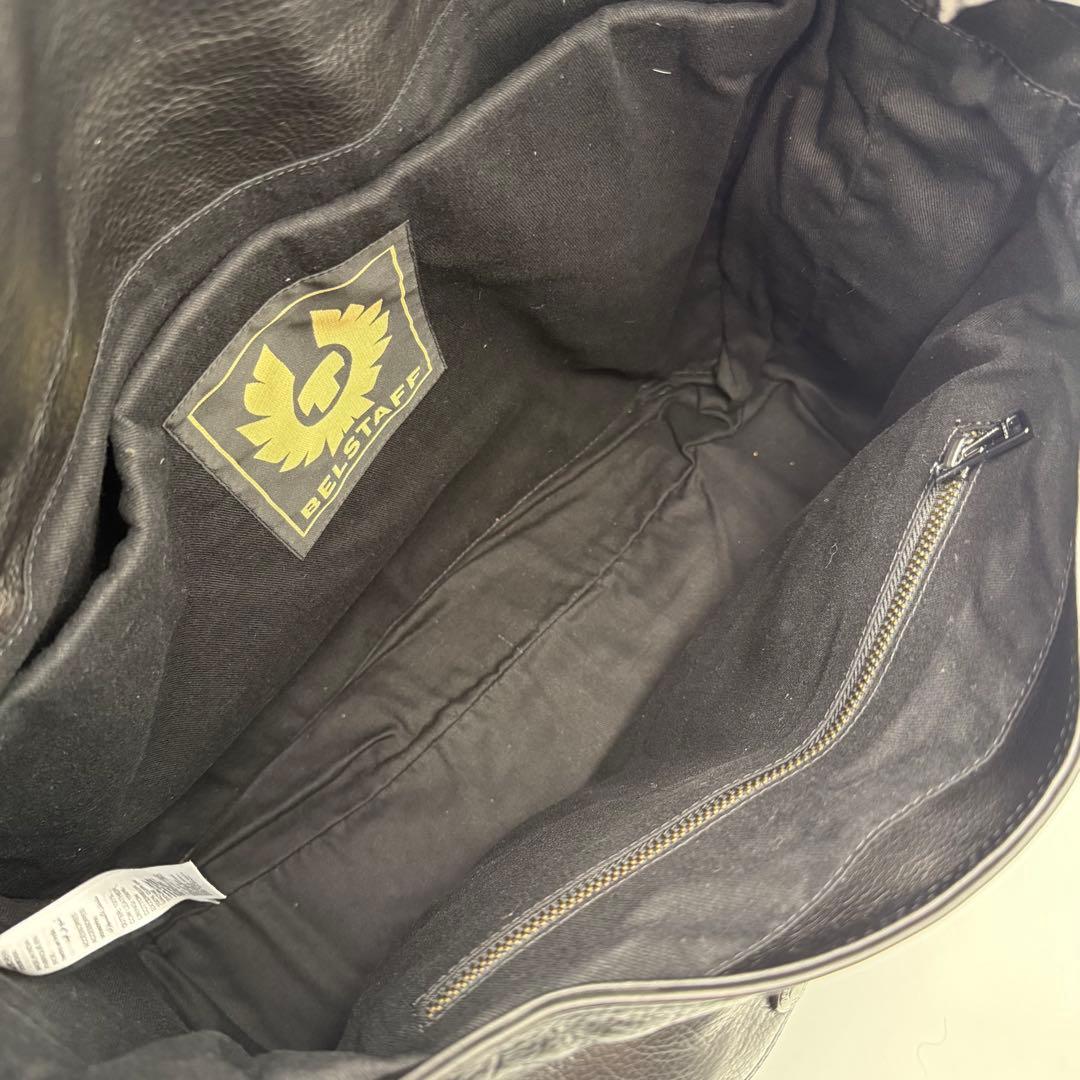 美品　タグ付き ベルスタッフ　オールレザー　メッセンジャー　ショルダーバッグ　黒