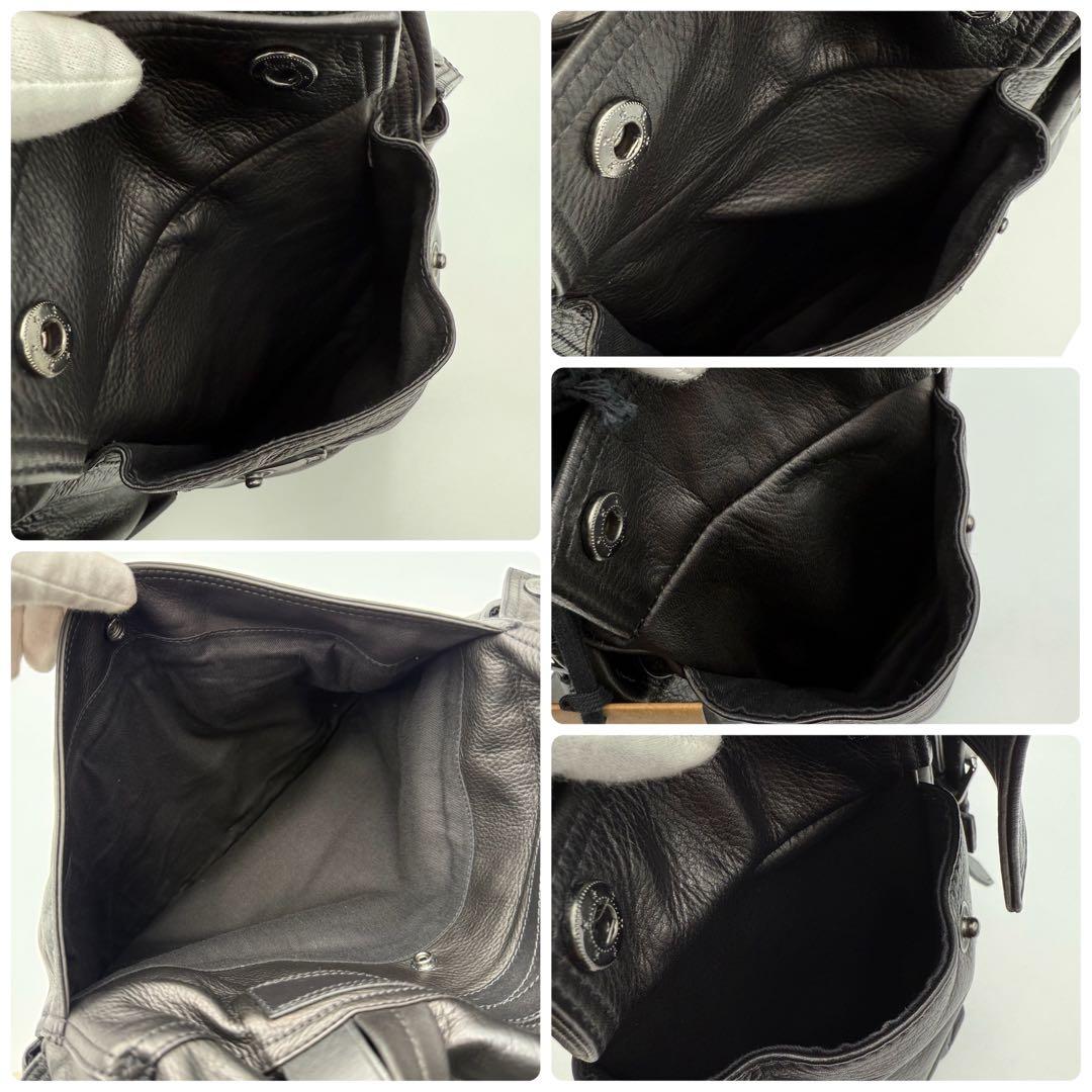 美品　タグ付き ベルスタッフ　オールレザー　メッセンジャー　ショルダーバッグ　黒