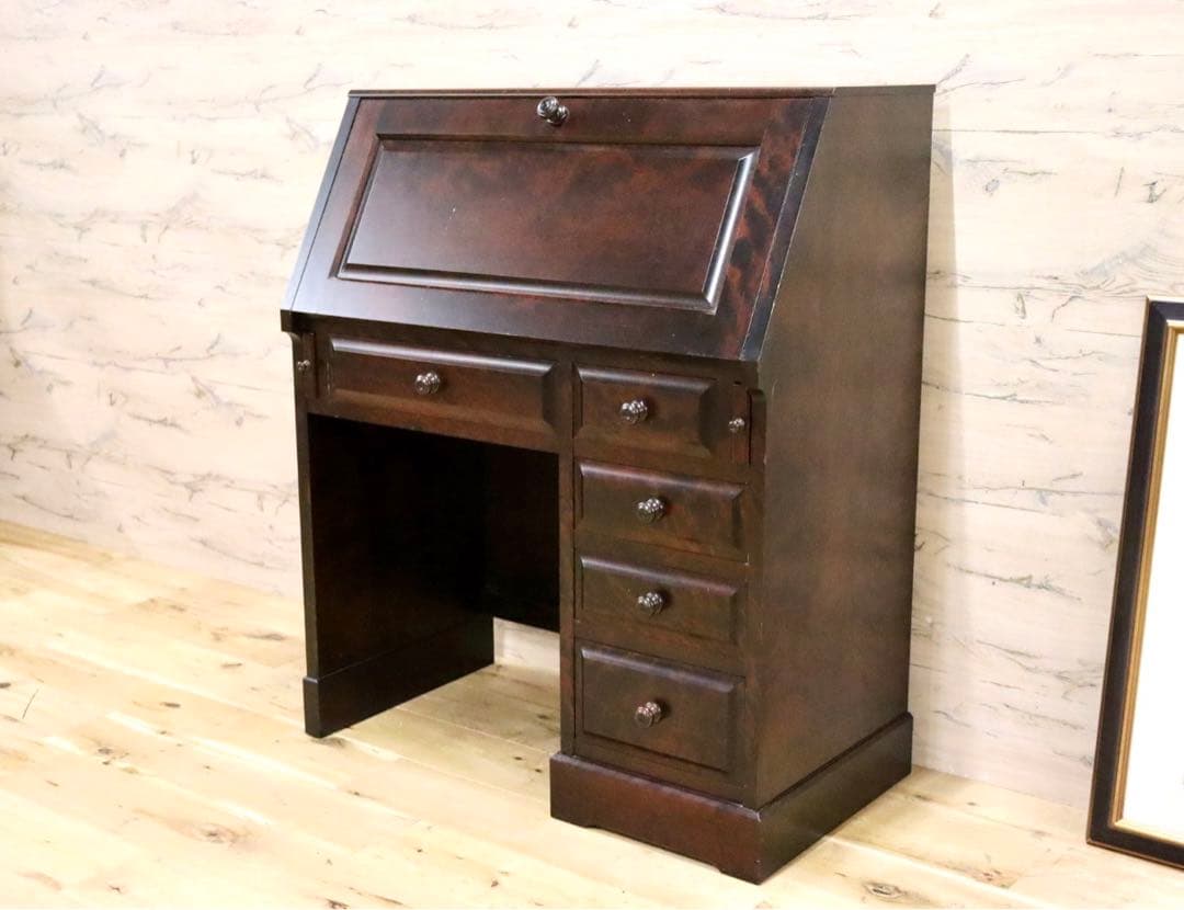 GMGH349○北海道民芸家具 ライティングビューロー 勉強机 学習机 書斎机