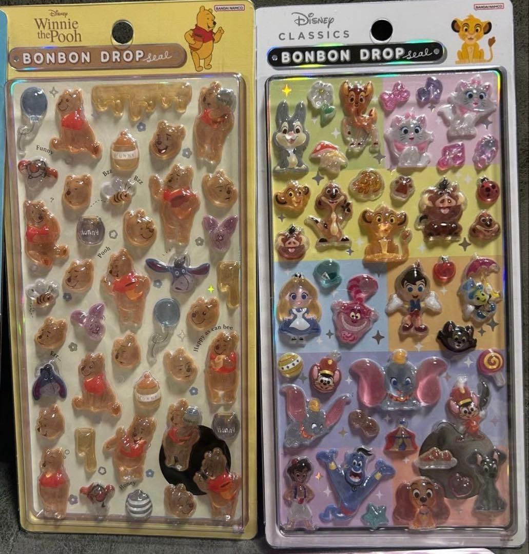 国内正規品 ディズニー ボンボンドロップシール 第2弾 全種8枚セット