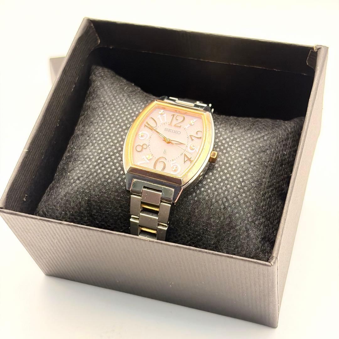 【極美品✨】SEIKO ルキア 電波ソーラー サクラピンク3B51-0AE0