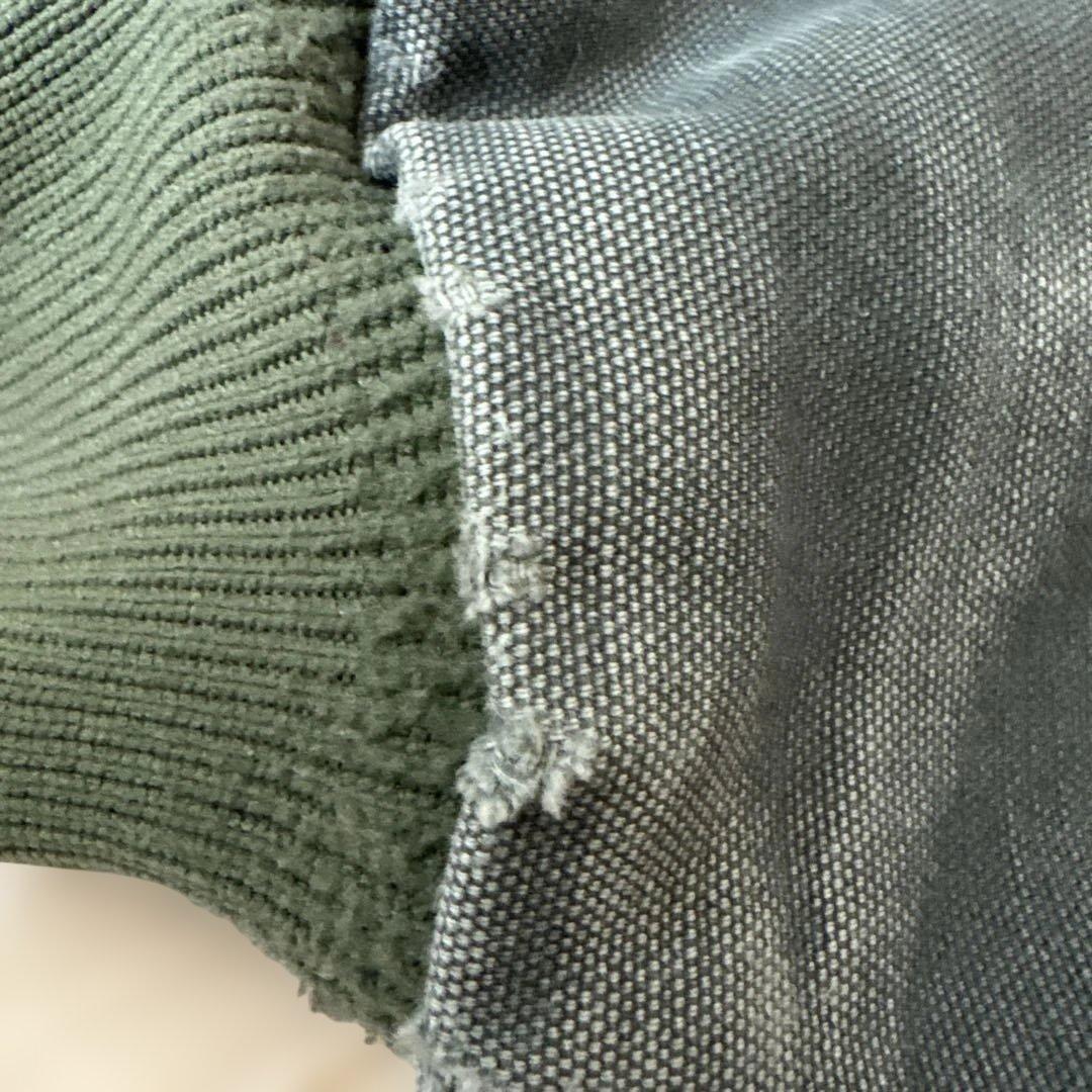 Carhartt アクティブジャケット　グリーン　フェード　ダメージ　古着