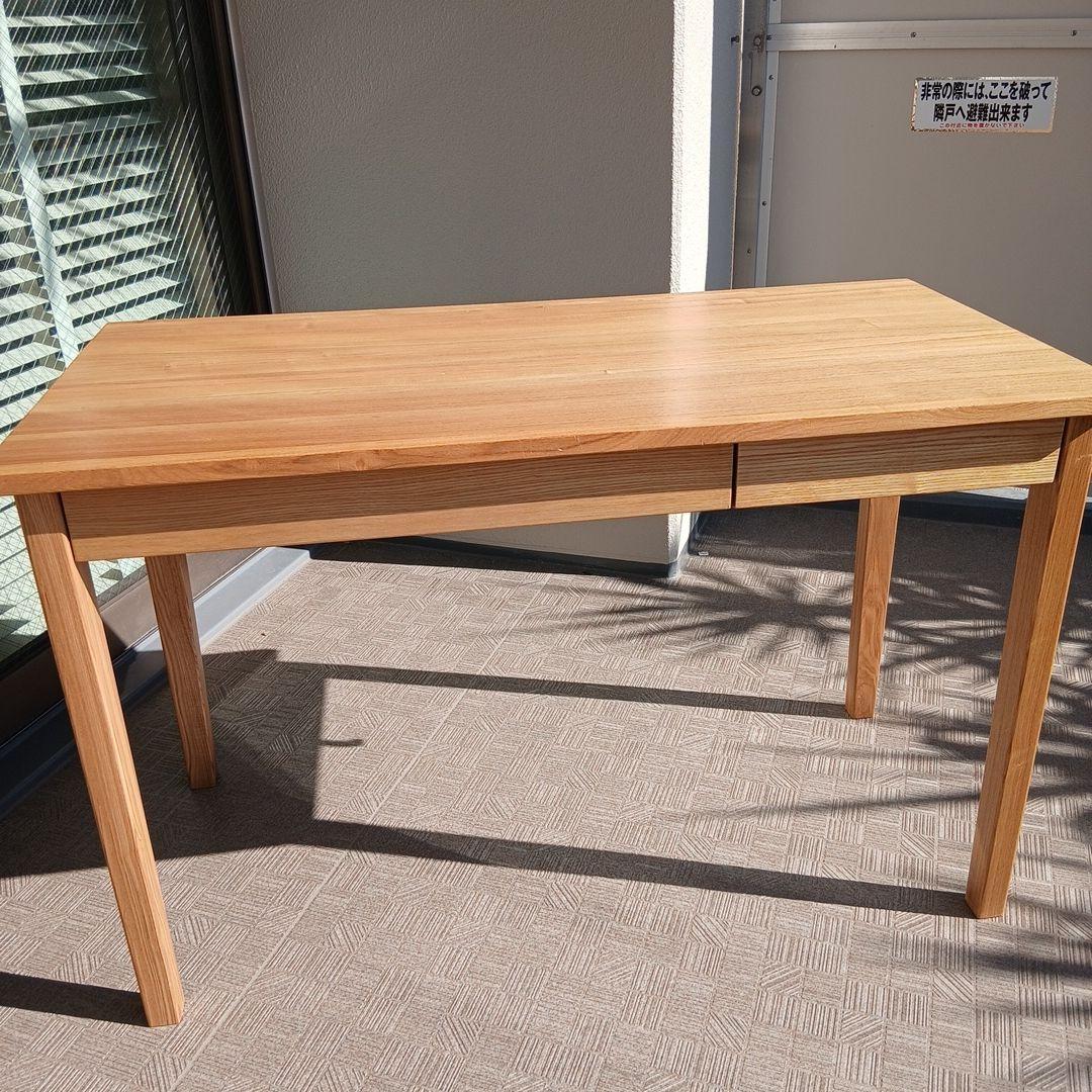 木製デスク 引き出し付き シンプル