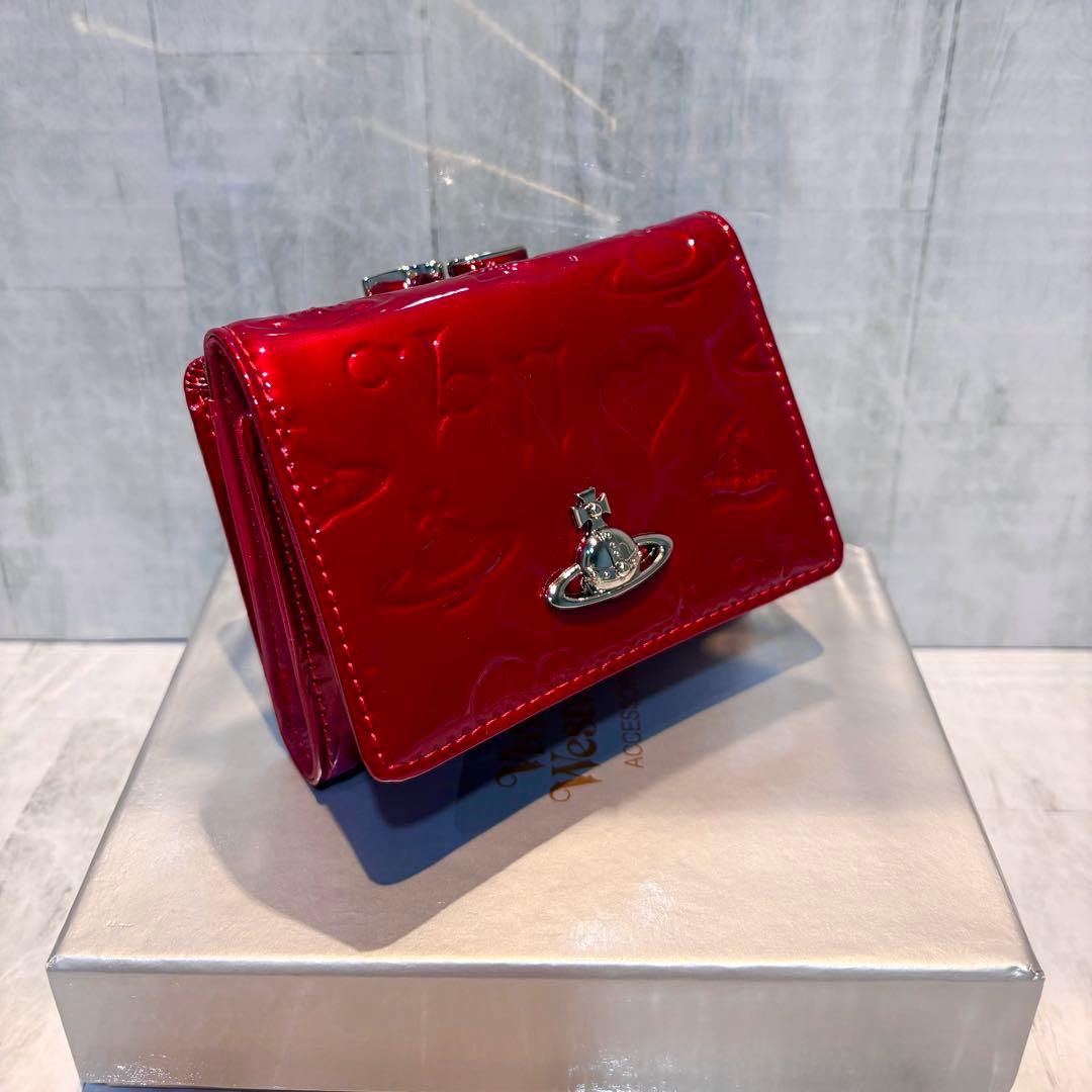 Vivienne Westwood 3つ折り財布 / レッド/シルバー金具付き