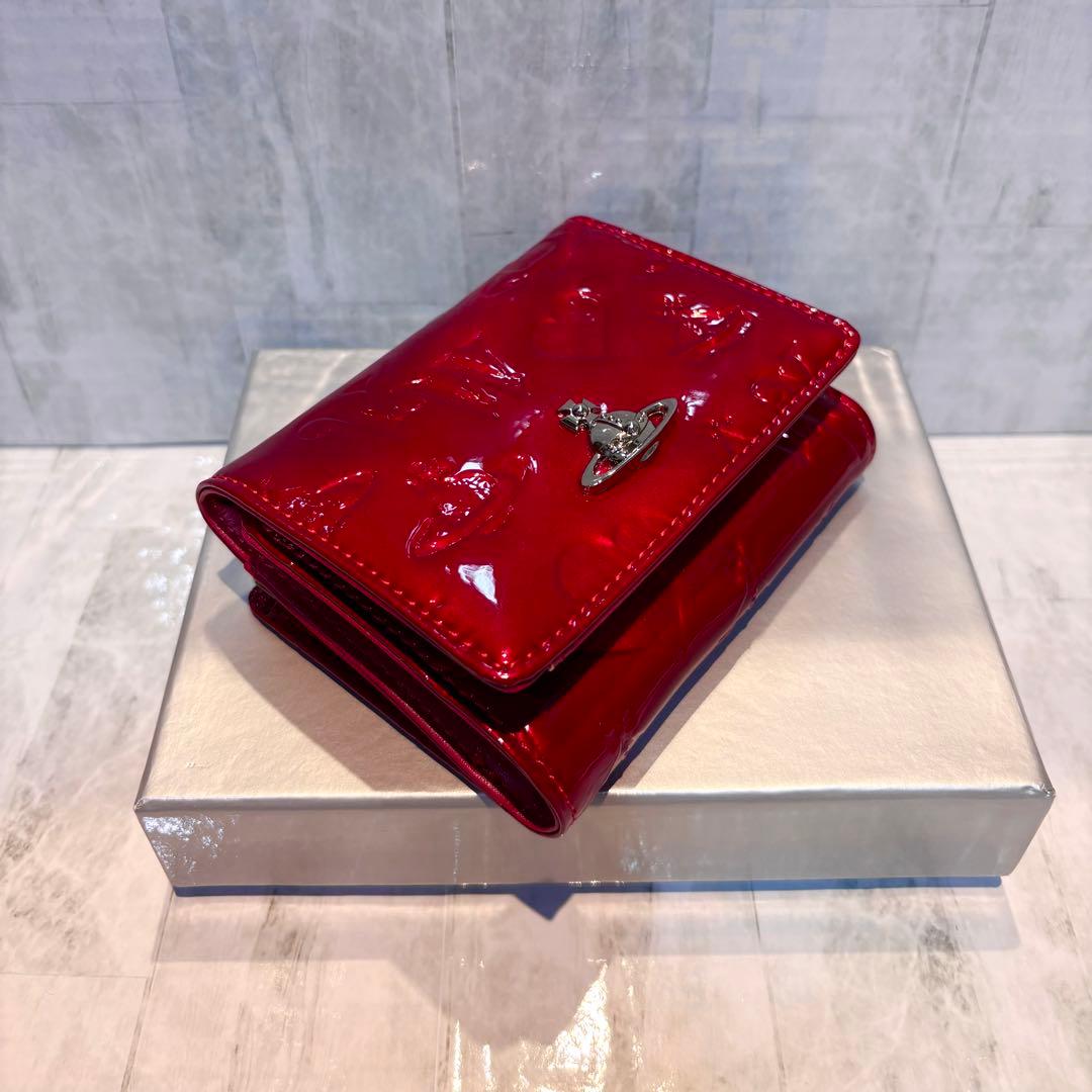 Vivienne Westwood 3つ折り財布 / レッド/シルバー金具付き