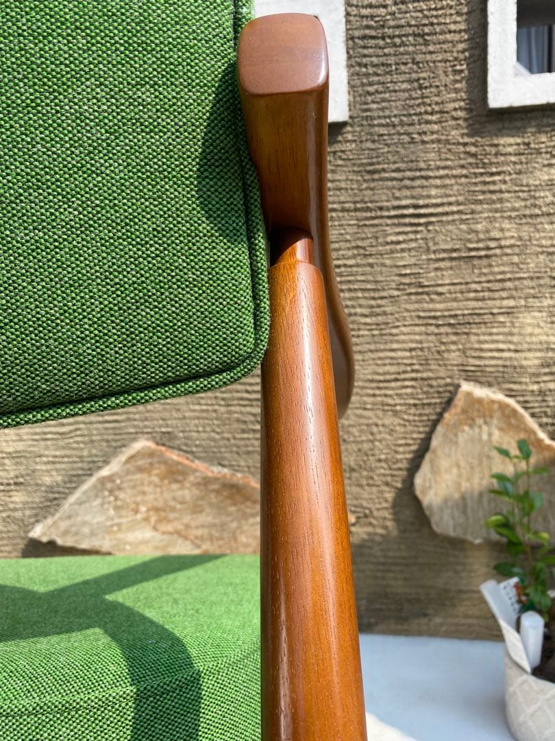 カリモク60 Dチェア　美品　タープグリーン　1脚