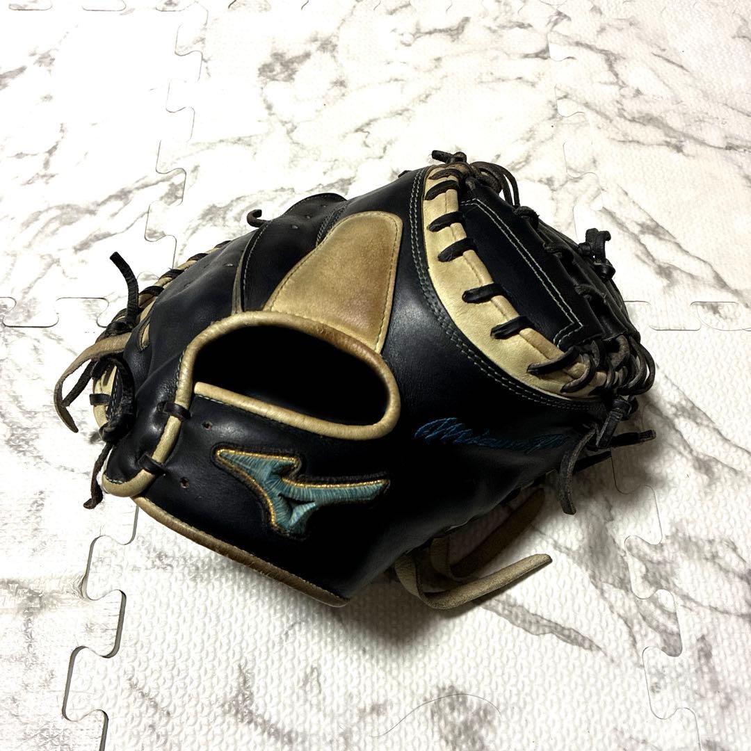ミズノプロ キャッチャーミット 軟式グローブ 黒/キャメル