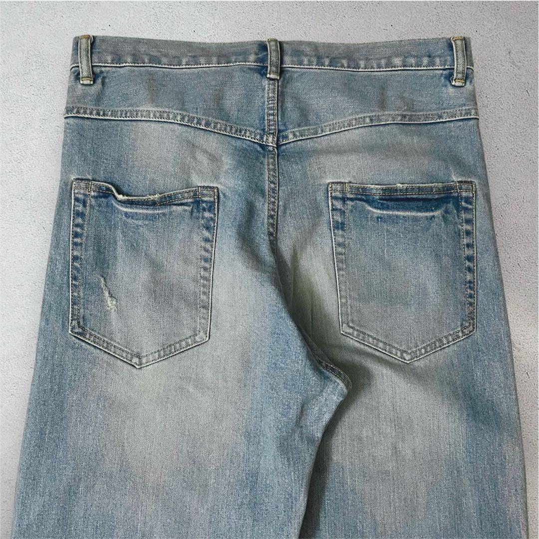 FRAMeWORK ヴィンテージ加工 デニム ワイド ストレートパンツ 40