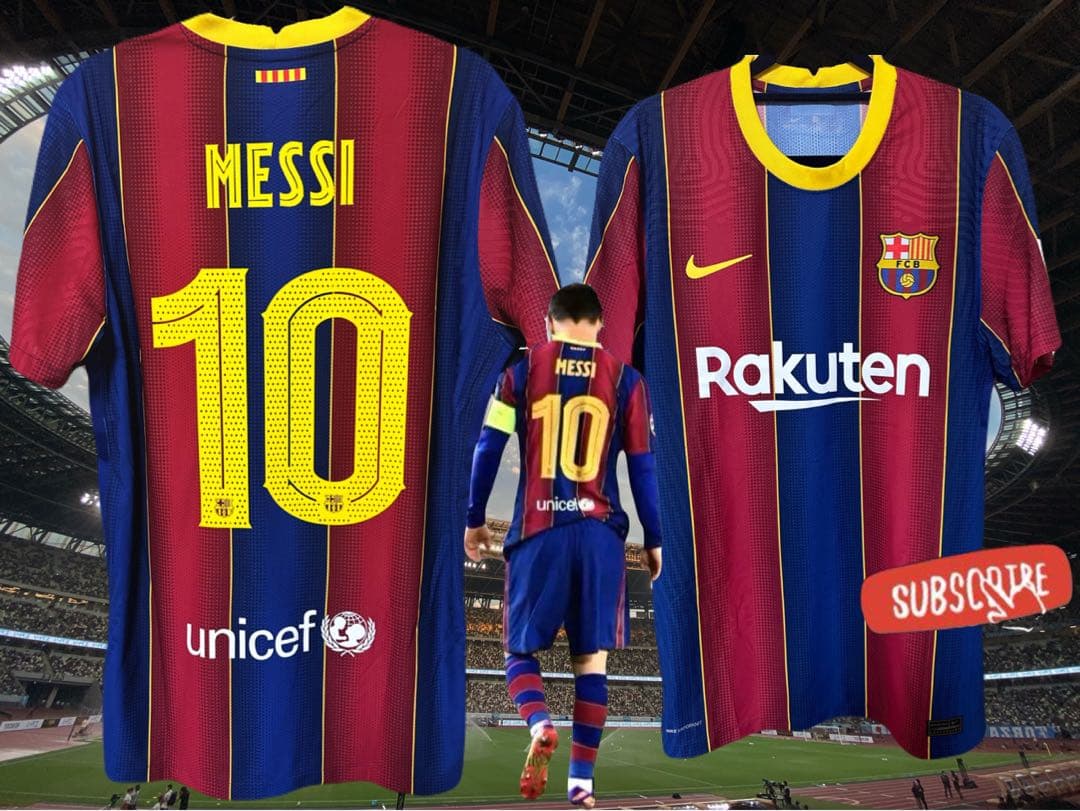 【メッシ#10】バルセロナ ユニフォーム 20/21 Mサイズ オーセンティック
