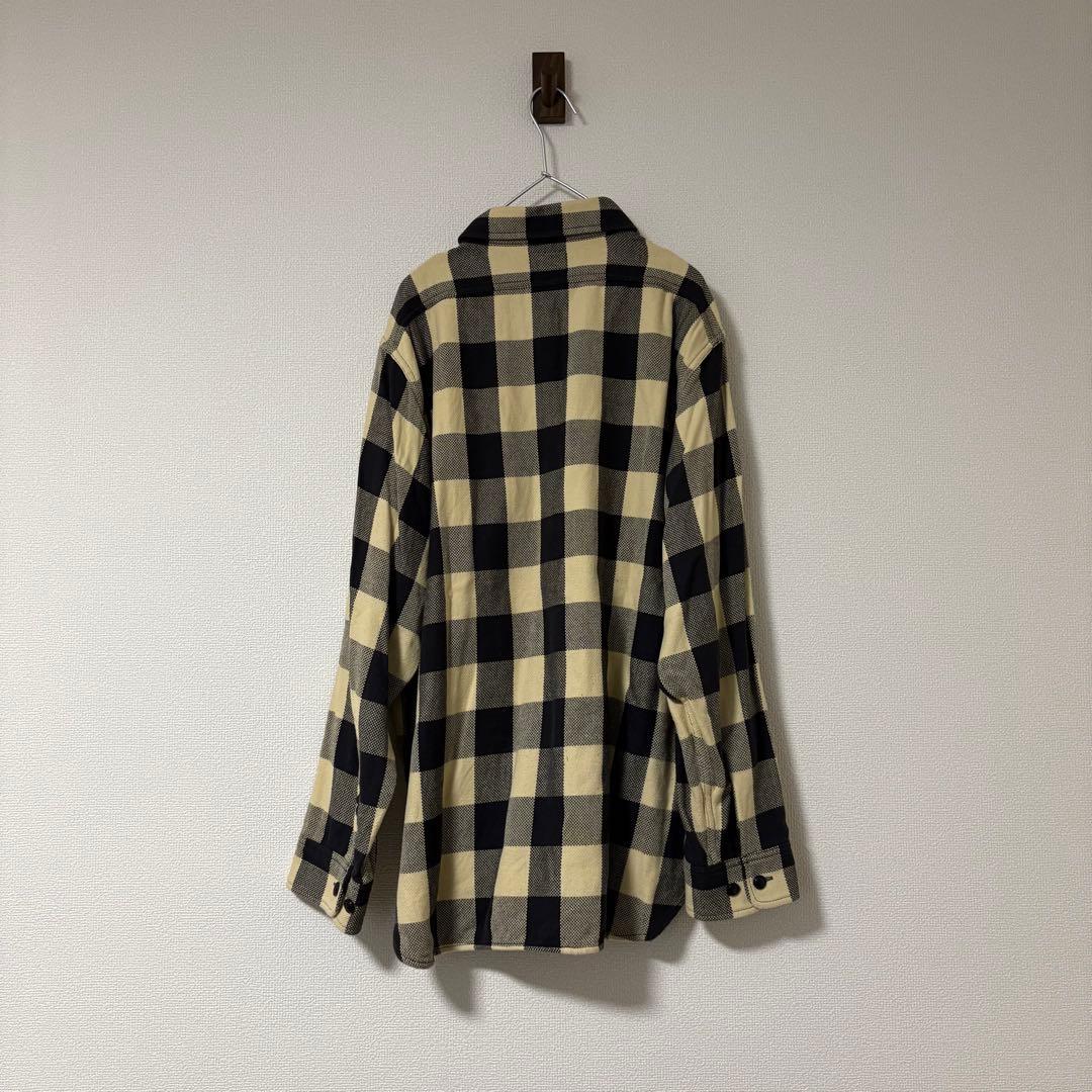 WOOLRICH バッファローチェックシャツ アイボリー ブラック