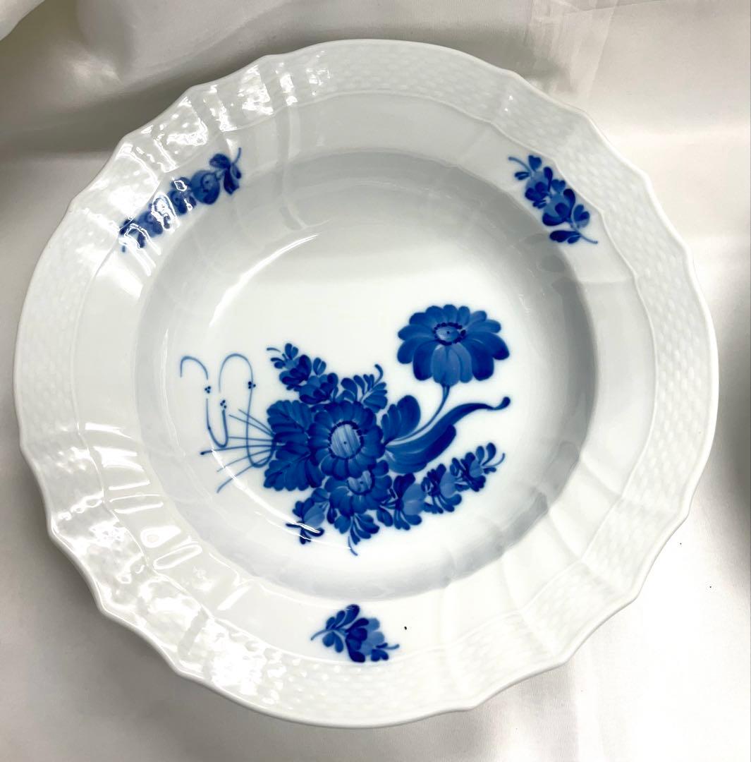 ロイヤルコペンハーゲン・ブルーフラワー カーブ　 スーププレート　お皿