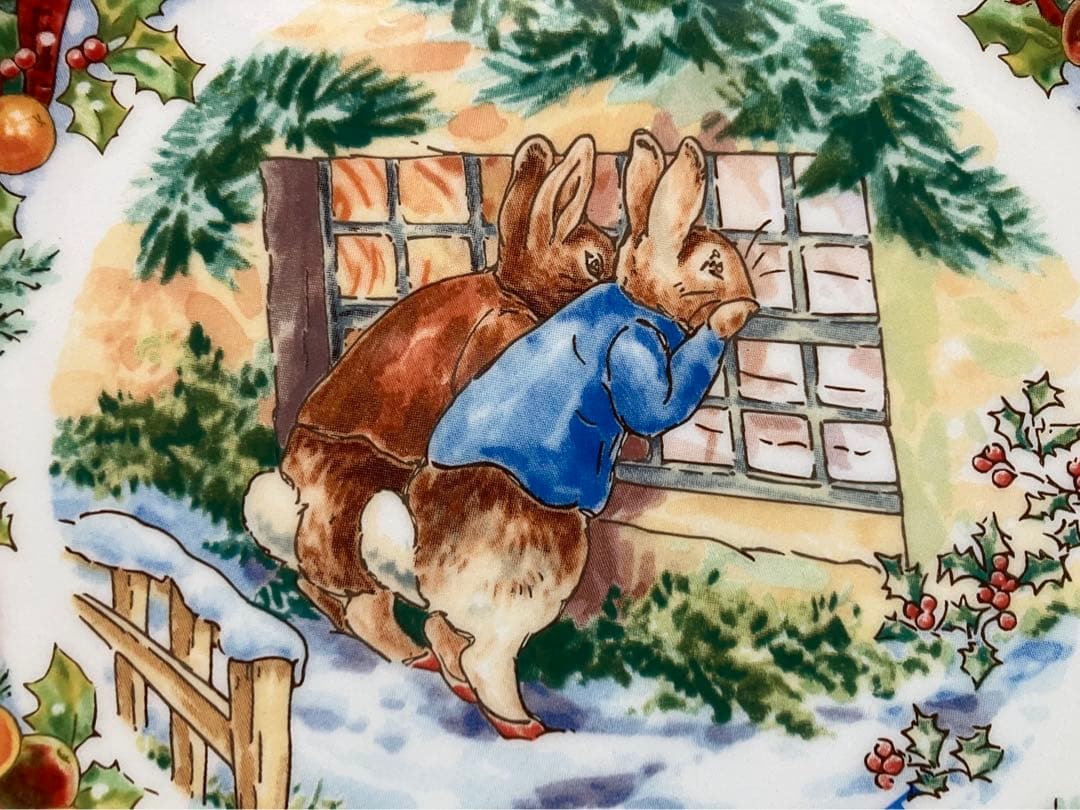 ピーターラビット　ウェッジウッド　クリスマス プレート　6枚　Xmas 送料込