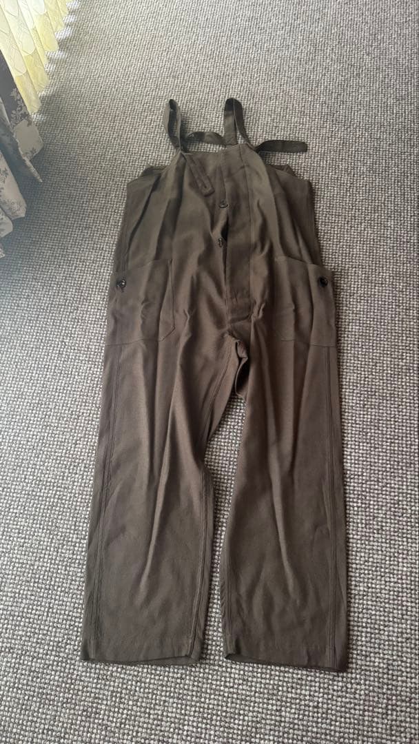 holk ホーク wool silk twill deck overalls