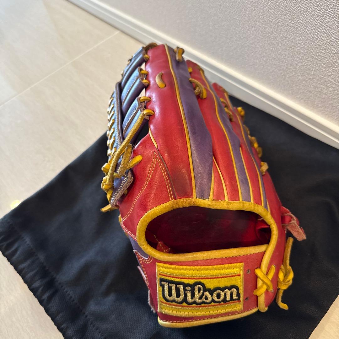 Wilson 硬式グローブ レッド/パープル