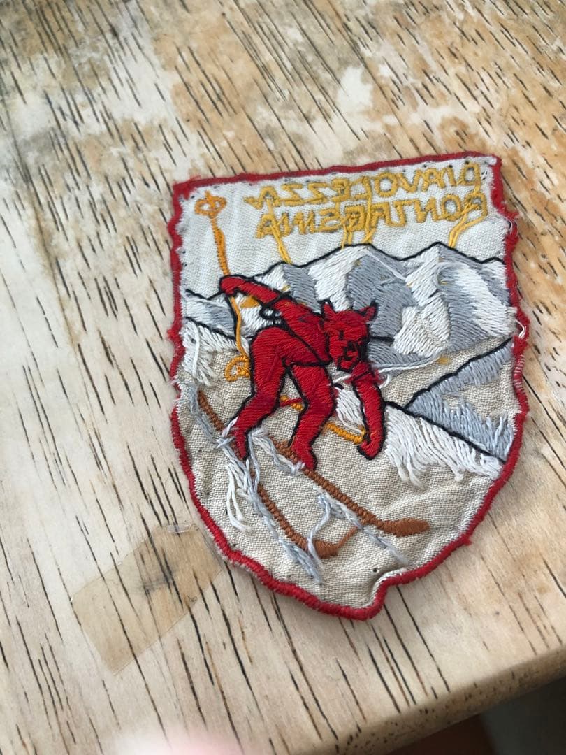 ビンテージ 40s デビル　悪魔　ワッペン　ノースノーネーム　スーベニール