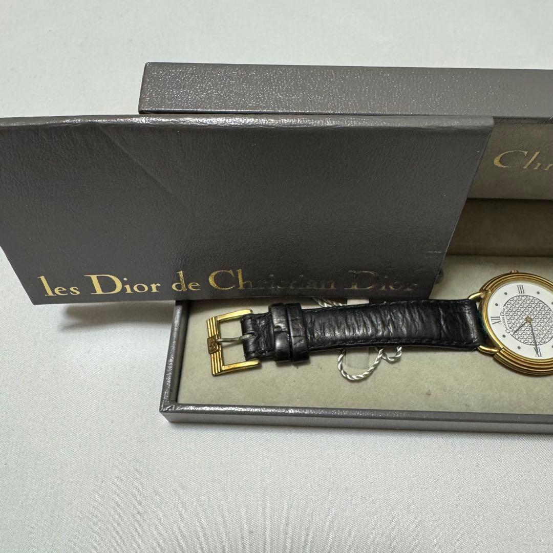 Christian Dior 腕時計 ブラックレザー