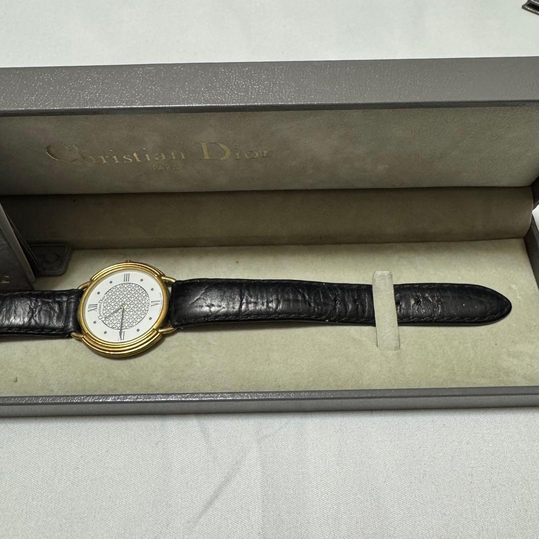 Christian Dior 腕時計 ブラックレザー