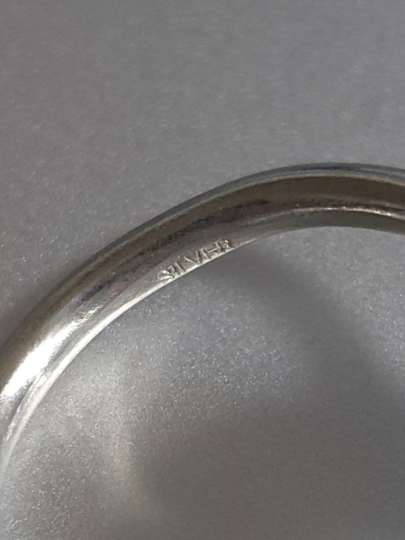 ハンドメイド　グリーン・クォーツ　シルバーリング　12号