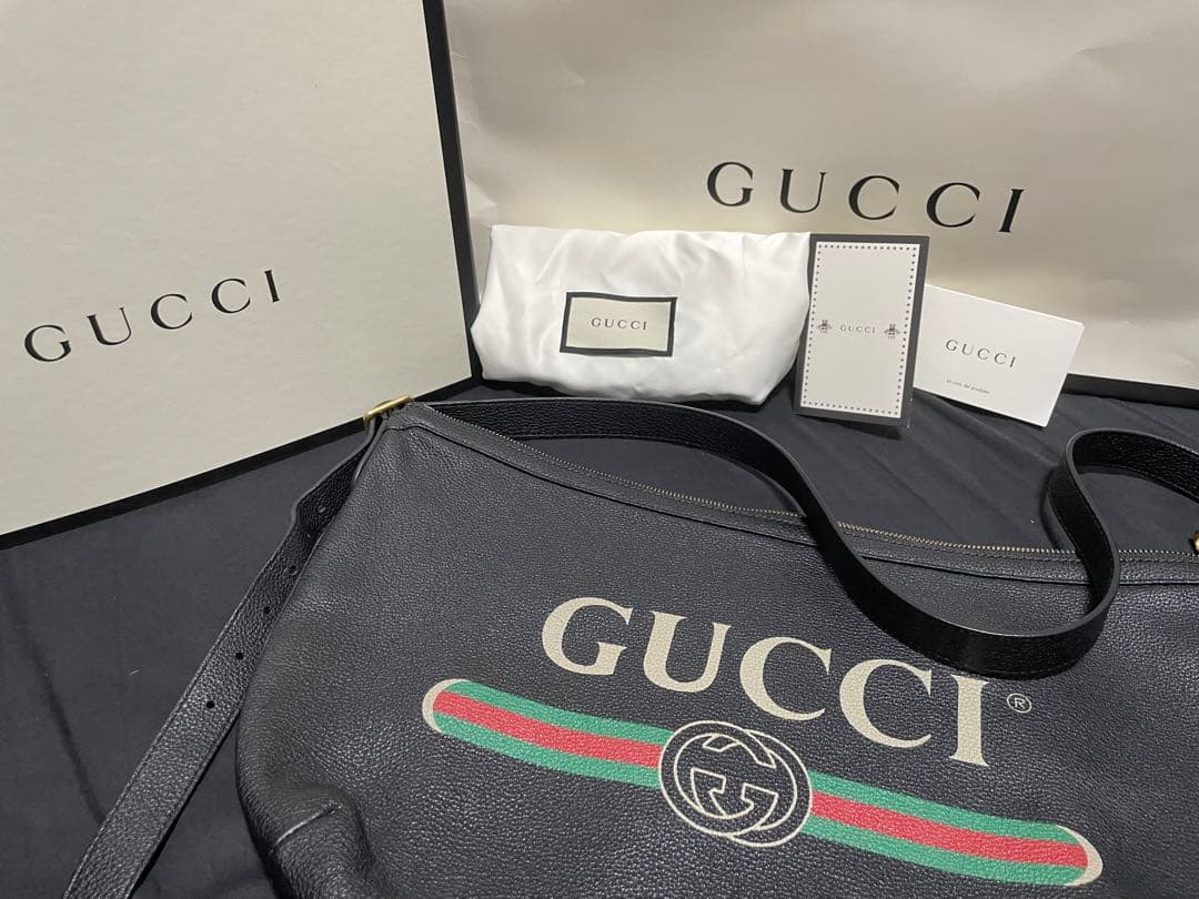 GUCCI プリント ハーフムーン ホーボーバッグ 0GCAT 8163