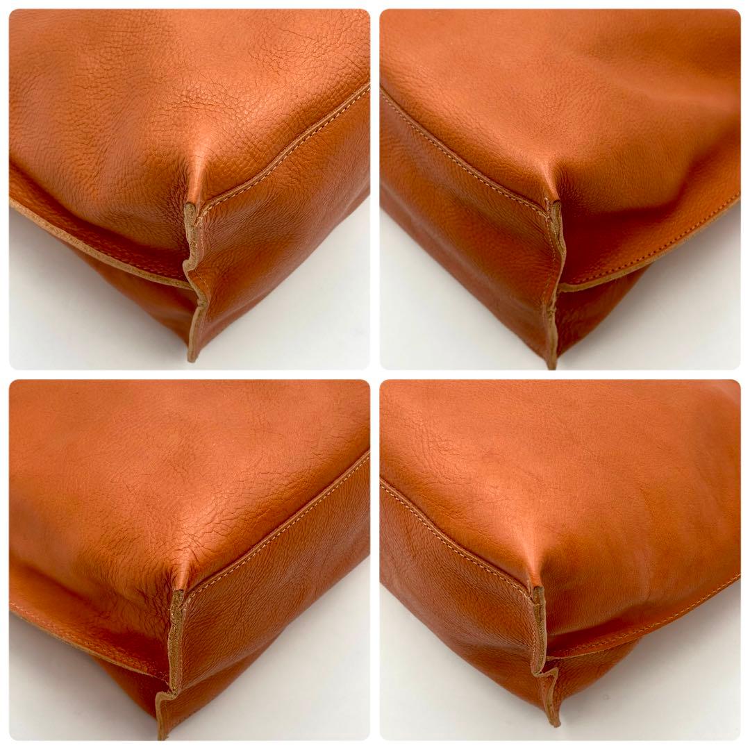 現行！超美品✨ IL BISONTE トートバッグ 本革 ヤケヌメ ロゴ型押し